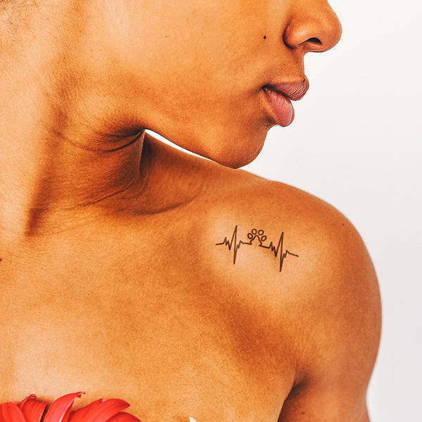 heart monitor wave tattoo