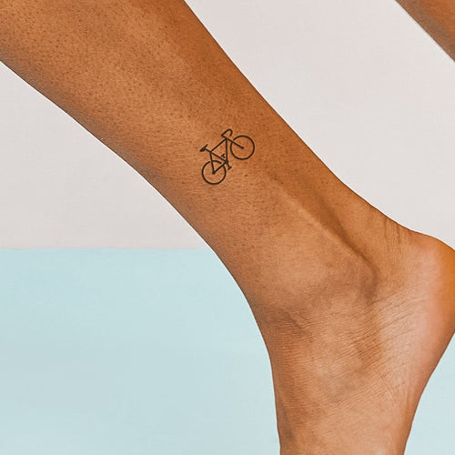 Minimalist bicycle tattoos, rolling with you | Tattooing