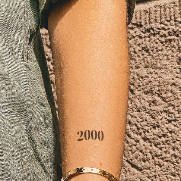 Date Of Birth 2000 Tattoo (Thick) 