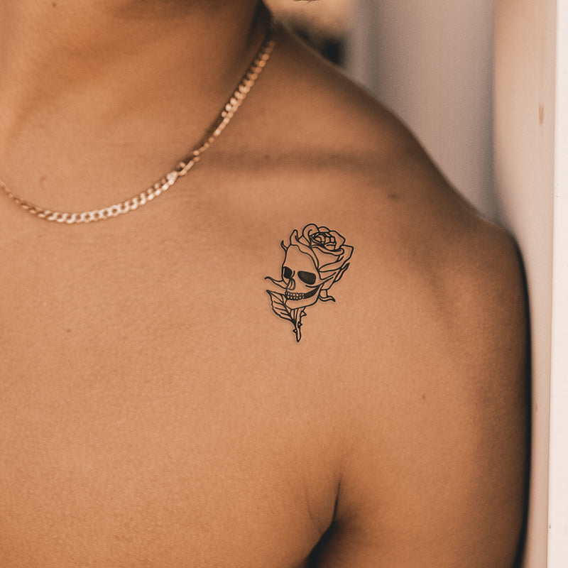 Skull With Rose 