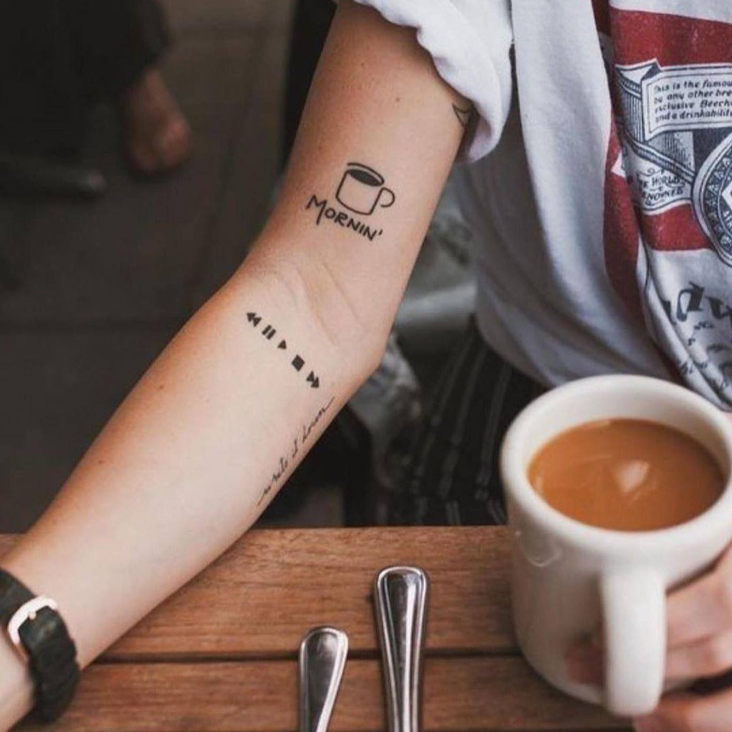 Play Skip Pause - Nieuwe Technologie | Tijdelijke Tatoeage | Inkster